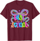 Happy Last Day of School Coquette Bow Student Teacher Funny T-Shirt - T-Shirt | Maroon
