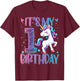 It’s My 1st Birthday Unicorn Outfit for 1 Year Old Girls T-Shirt - T-Shirt | Maroon