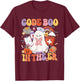Code Boo In The ER Emergency Room Nurse Boo Halloween T-Shirt - T-Shirt | Maroon