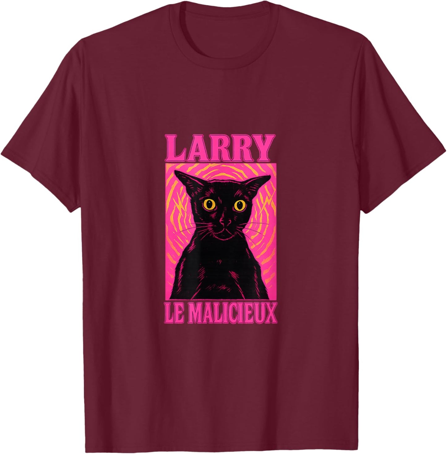 Larry The Mischievous Meme Brainrot Cat Lakaka T-Shirt - T-Shirt | Maroon