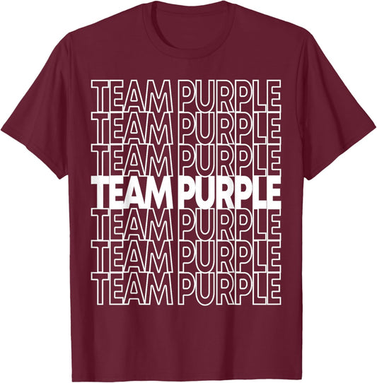 Team Purple School Spirit T-Shirt - T-Shirt | Maroon