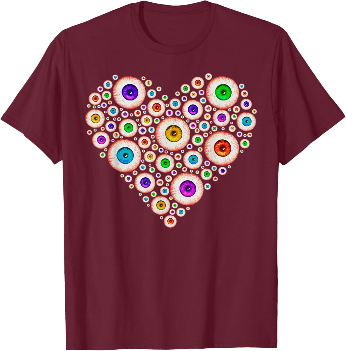 Eye Heart Optometry Ophthalmology Eye Doctor Optometric Tech T-Shirt - T-Shirt | Maroon