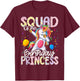 Squad of The Birthday Princess Dabbing Unicorn Matching T-Shirt - T-Shirt | Maroon