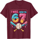 I was 6 Now Im 7 Year Old Ice Cream Drip 7 Bday 6 7 Birthday T-Shirt - T-Shirt | Maroon