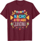 Nacho Average Grandma Funny Family Matching Fiesta T-Shirt - T-Shirt | Maroon