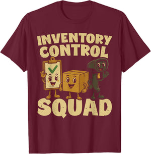 Inventory Control Specialist Funny Inventory Analyst T-Shirt - T-Shirt | Maroon