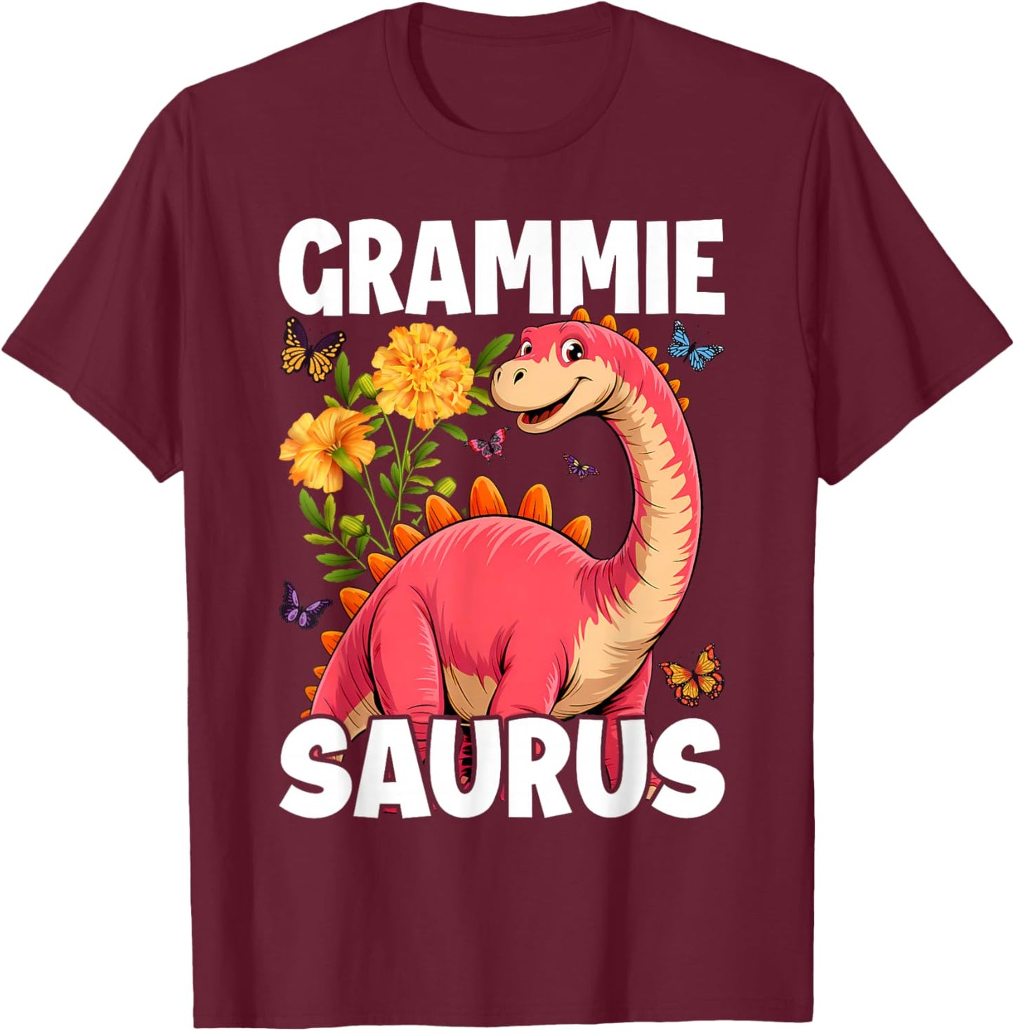 Grammie Saurus Grandma Mother's Day Thanksgiving Christmas T-Shirt - T-Shirt | Maroon