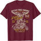 Natchez Trace Parkway MS TN USA Motorcycle Distressed Design T-Shirt - T-Shirt | Maroon