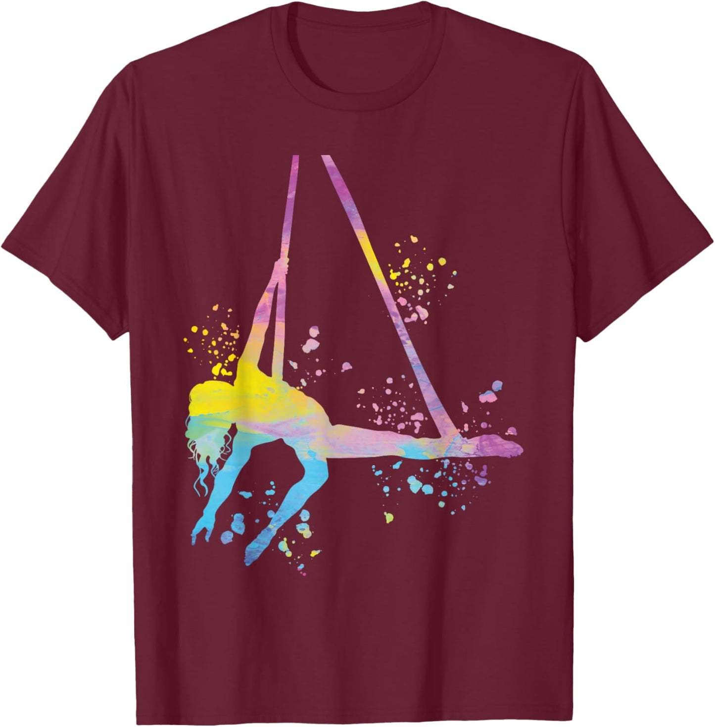 Aerialist Colorsplash Aerial Yoga Kids Aerial Silk T-Shirt - T-Shirt | Maroon