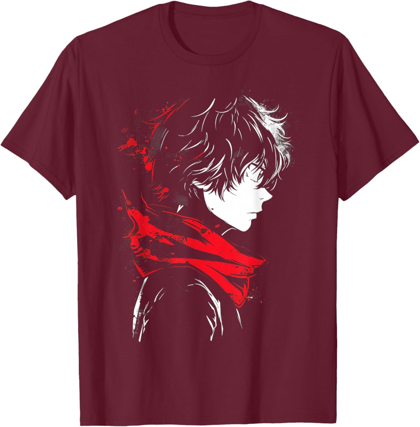 Anime Manga Graphic Art Anime T-Shirt - T-Shirt | Maroon