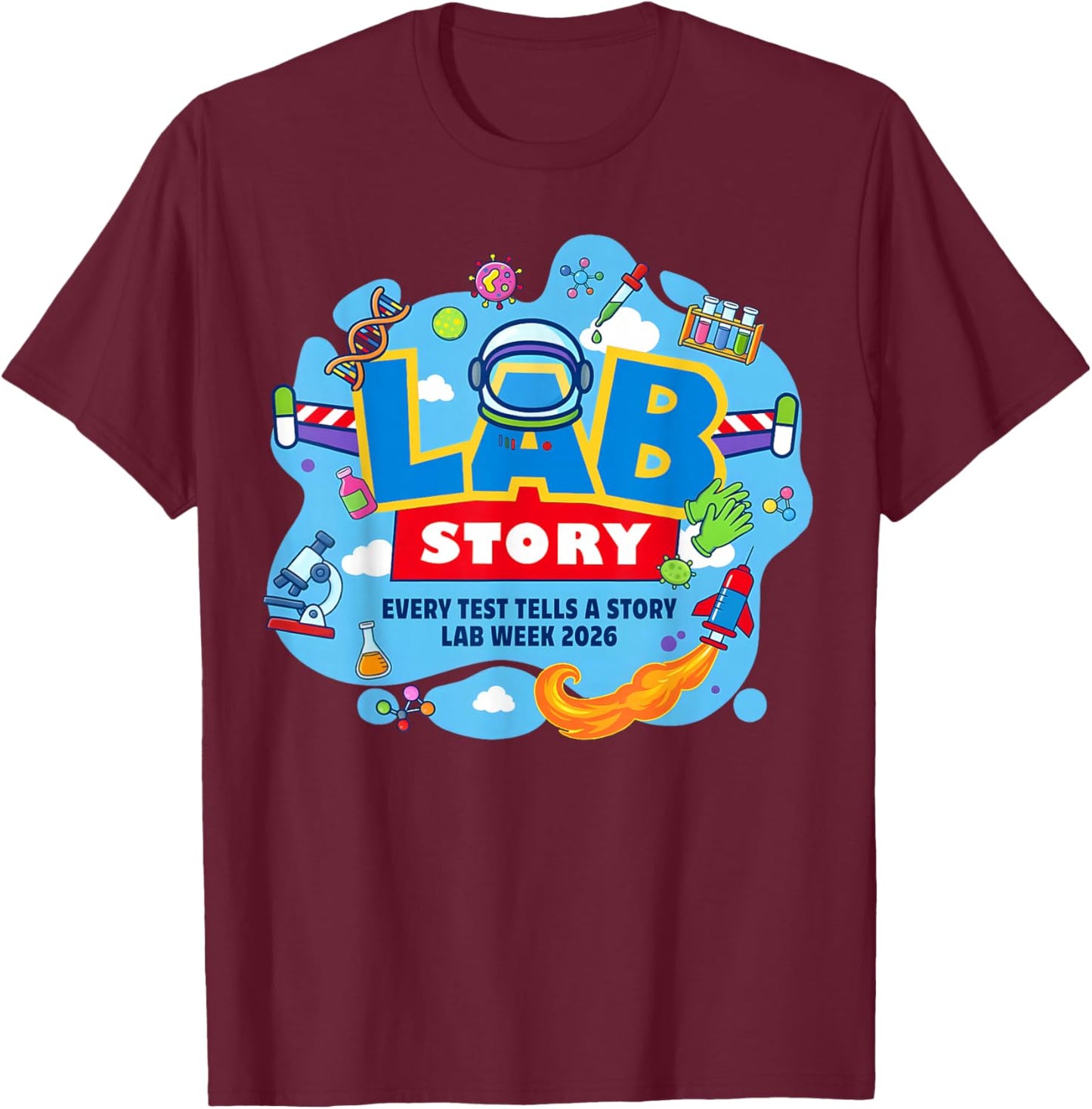 Lab Week 2026 Medical Laboratory Technician Team T-Shirt - T-Shirt | Maroon