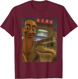Tralalero Tralala & Tung Tung Sahur Italian Brainrot T-Shirt - T-Shirt | Maroon
