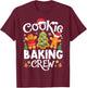 Cookie Baking Crew Cooking Lover Santa Xmas Gingerbread T-Shirt - T-Shirt | Maroon
