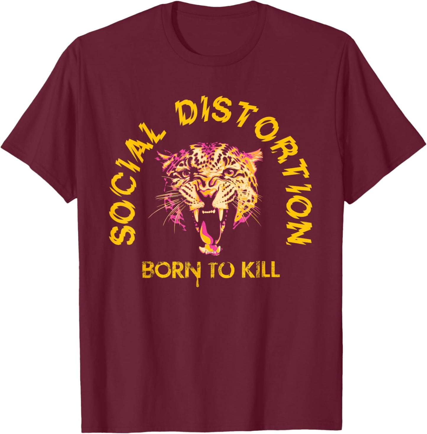 Official Social Distortion Born to Kill T-Shirt - T-Shirt | Maroon