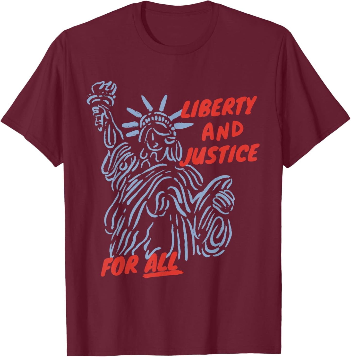 I Didn't Grow Up Saying with Liberty and Justice for All T-Shirt - T-Shirt | Maroon