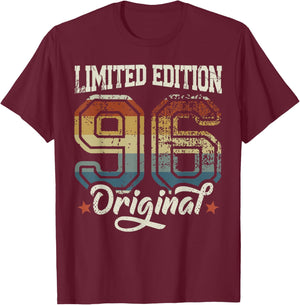 30th Birthday Man Woman 30 Years 1996 Decorative Gift Funny T-Shirt - T-Shirt | Maroon
