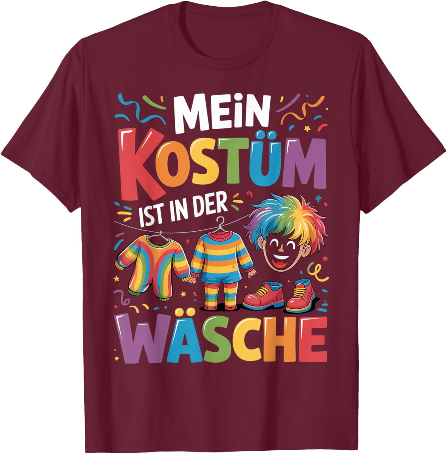 Mein Kostüm ist in der Wäsche Clown Carnival Men's Women's T-Shirt - T-Shirt | Maroon