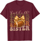 Retro Cute Groovy Coquette Bow for Birthday Football Sister T-Shirt - T-Shirt | Maroon
