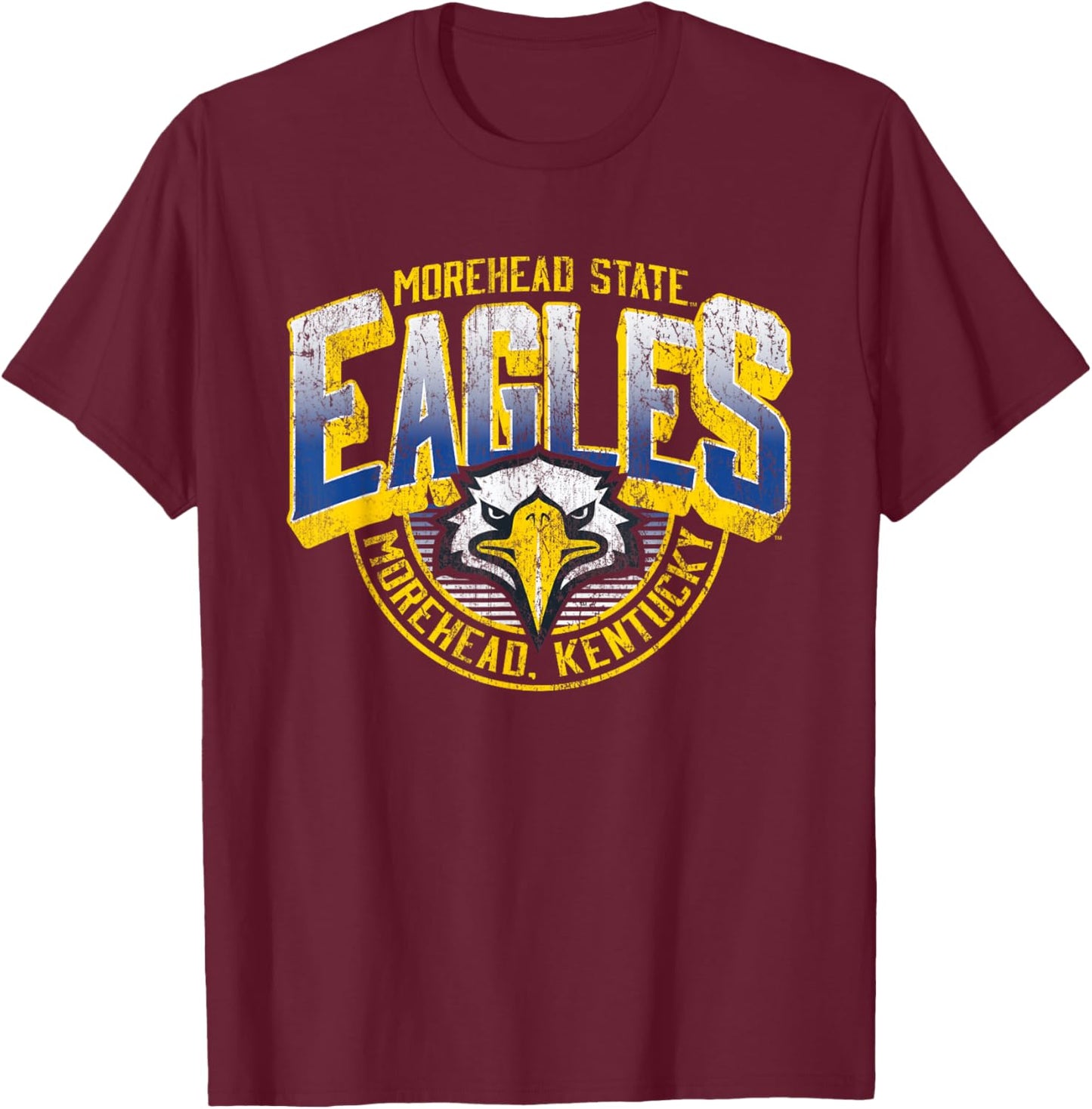 Morehead State Eagles Vintage Major Blue Officially Licensed T-Shirt - T-Shirt | Maroon