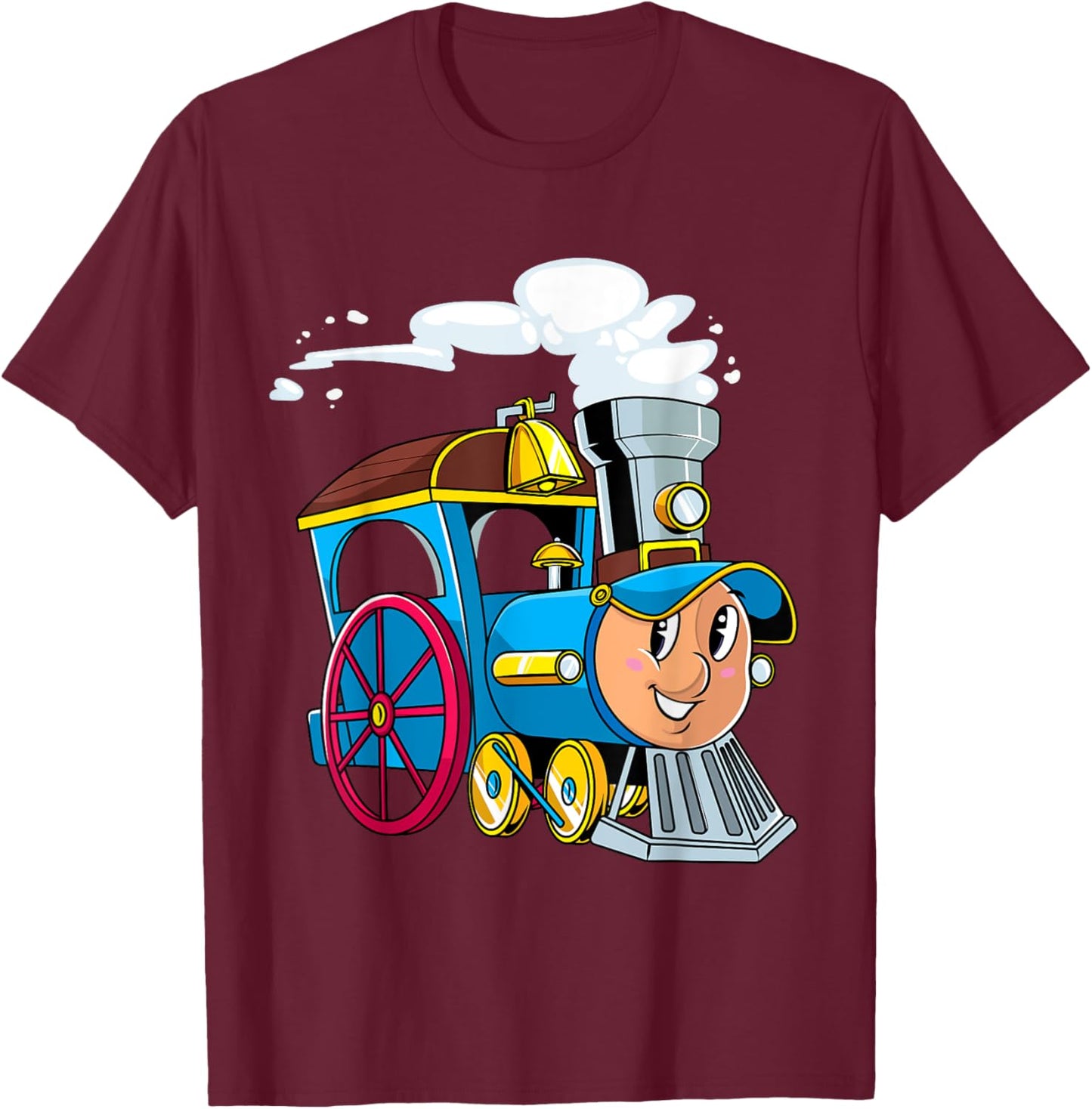 Birthday Choo Choo Train Lovers Kids Boys Girls Toddlers T-Shirt - T-Shirt | Maroon