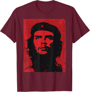 Che Guevara Red Shirt Hasta La Victoria Siempre Revolution T-Shirt - T-Shirt | Maroon