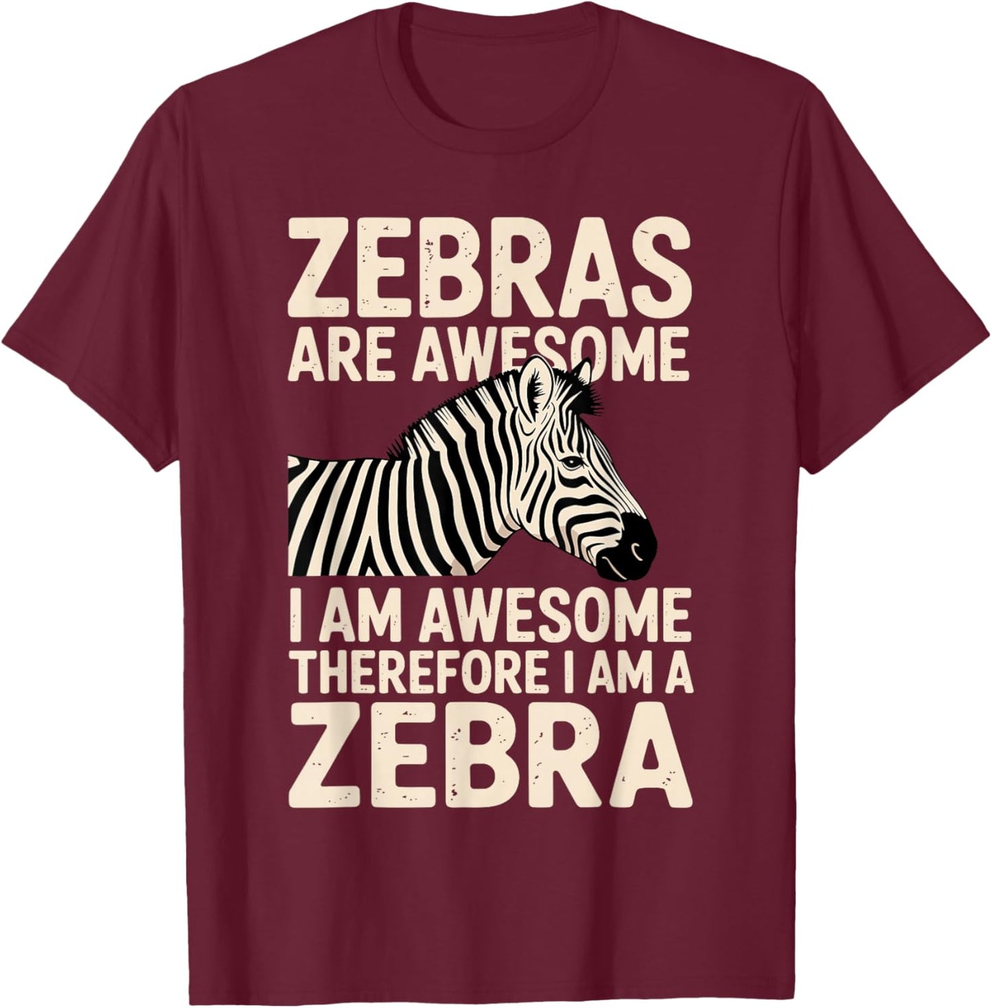 Zebra Costume Women Kids Toddler Zebra Print Zebra T-Shirt - T-Shirt | Maroon