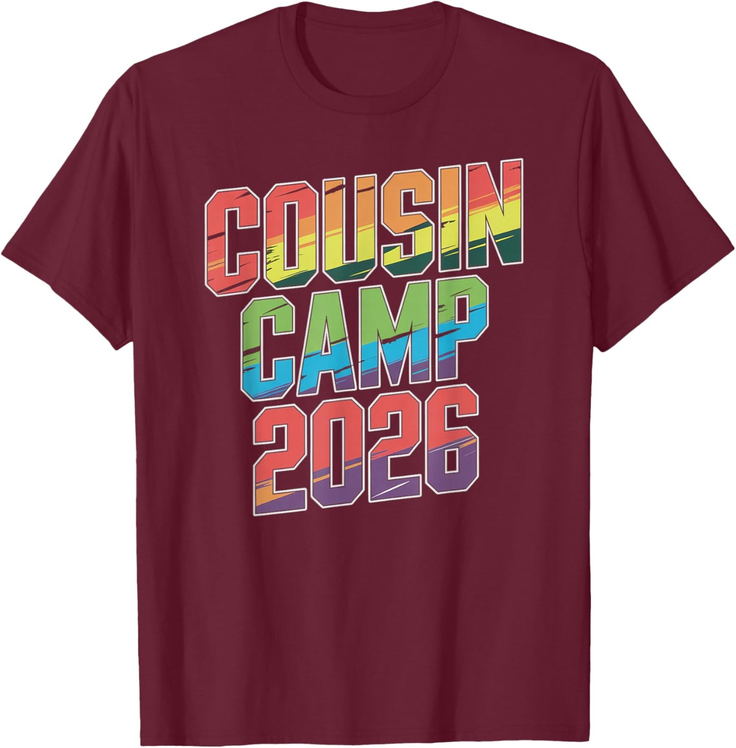 Funny Cousin Camp 2026 Reunion Squad Crew Tribe Grandpa T-Shirt - T-Shirt | Maroon