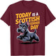 Today is a Scottish Terrier Day Cartoon Scottie Dog Breed T-Shirt - T-Shirt | Maroon