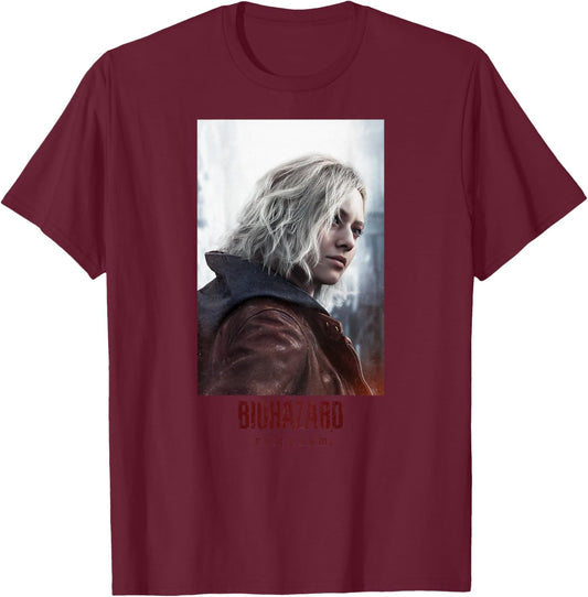 Resident Evil Requiem Grace Art BP T-Shirt - T-Shirt | Maroon