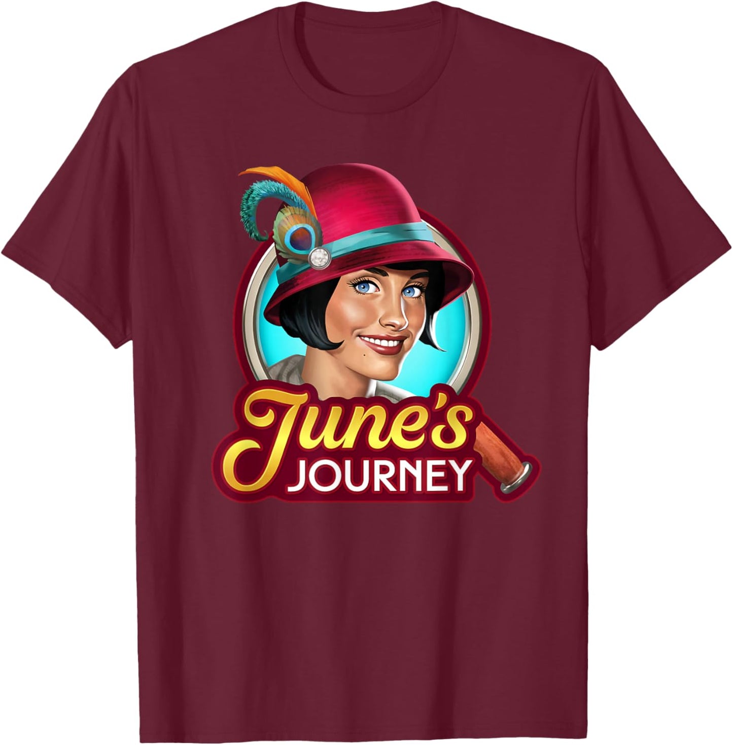Logo June's Journey imprimé T-Shirt - T-Shirt | Maroon