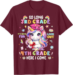 So Long 3rd Grade Look Out 4th Grade Boy Girl Kid T-Shirt - T-Shirt | Maroon