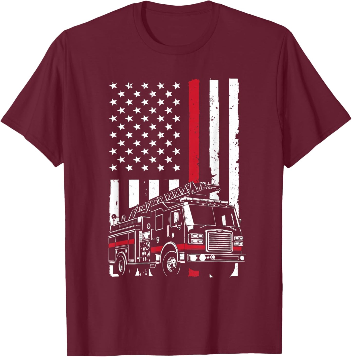 Funny Firefighter Design Women Fireman Firefighter T-Shirt - T-Shirt | Maroon