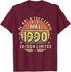 Mai 1990 Cadeau Anniversaire Mai 1990 36 Ans Homme Femme T-Shirt - T-Shirt | Maroon