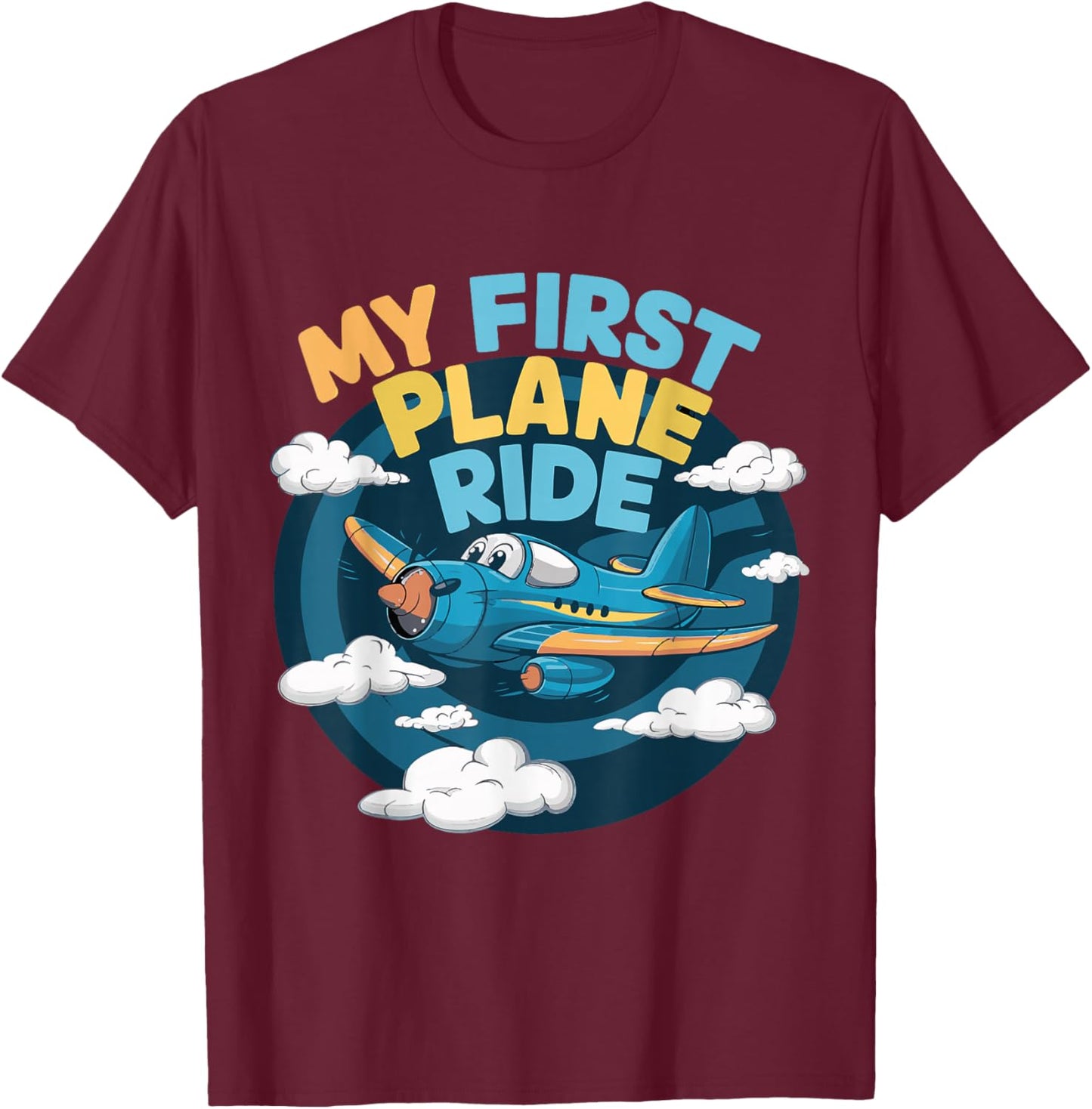 My First Plane Ride T-Shirt - T-Shirt | Maroon