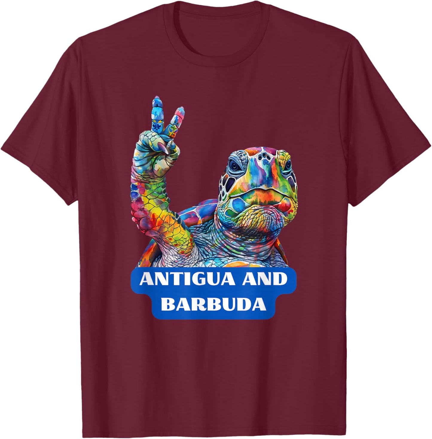 Antigua and Barbuda T-Shirt - T-Shirt | Maroon
