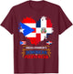 Dominican & Puerto Rican Flag Idea Dominicano T-Shirt - T-Shirt | Maroon