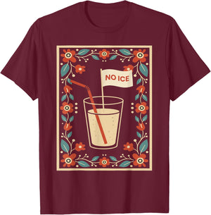 I Drink My Horchata Warm Subtle Anti ICE Funny Quote T-Shirt - T-Shirt | Maroon
