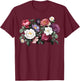 Vintage Flowers Bouquet Floral Garden Lover Botanical Plants T-Shirt - T-Shirt | Maroon