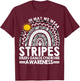 In May We Wear Stripes Ehlers-Danlos Syndrome Awareness T-Shirt - T-Shirt | Maroon