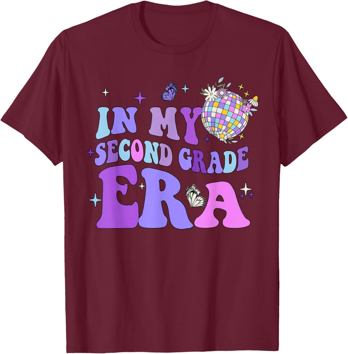 In My Second Grade Era 2nd Grade Back To School T-Shirt - T-Shirt | Maroon