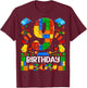 9 Year Old Building Blocks 9th Birthday Boy Brick Builder T-Shirt - T-Shirt | Maroon