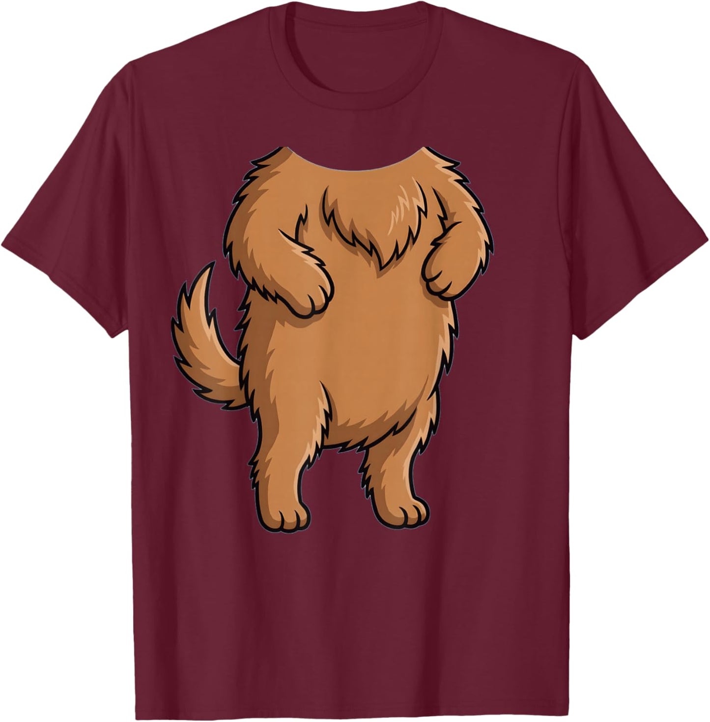 Funny Cute Dog Shirt Body Costume Men Women Kids Puppy T-Shirt - T-Shirt | Maroon