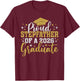 Stepfather Senior 2026 Proud Stepfather of A 2026 Graduate T-Shirt - T-Shirt | Maroon