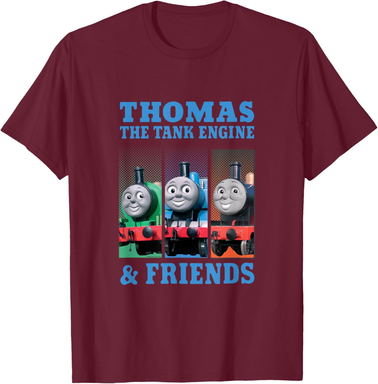 Thomas & Friends - Thomas & Friends Grid T-Shirt - T-Shirt | Maroon