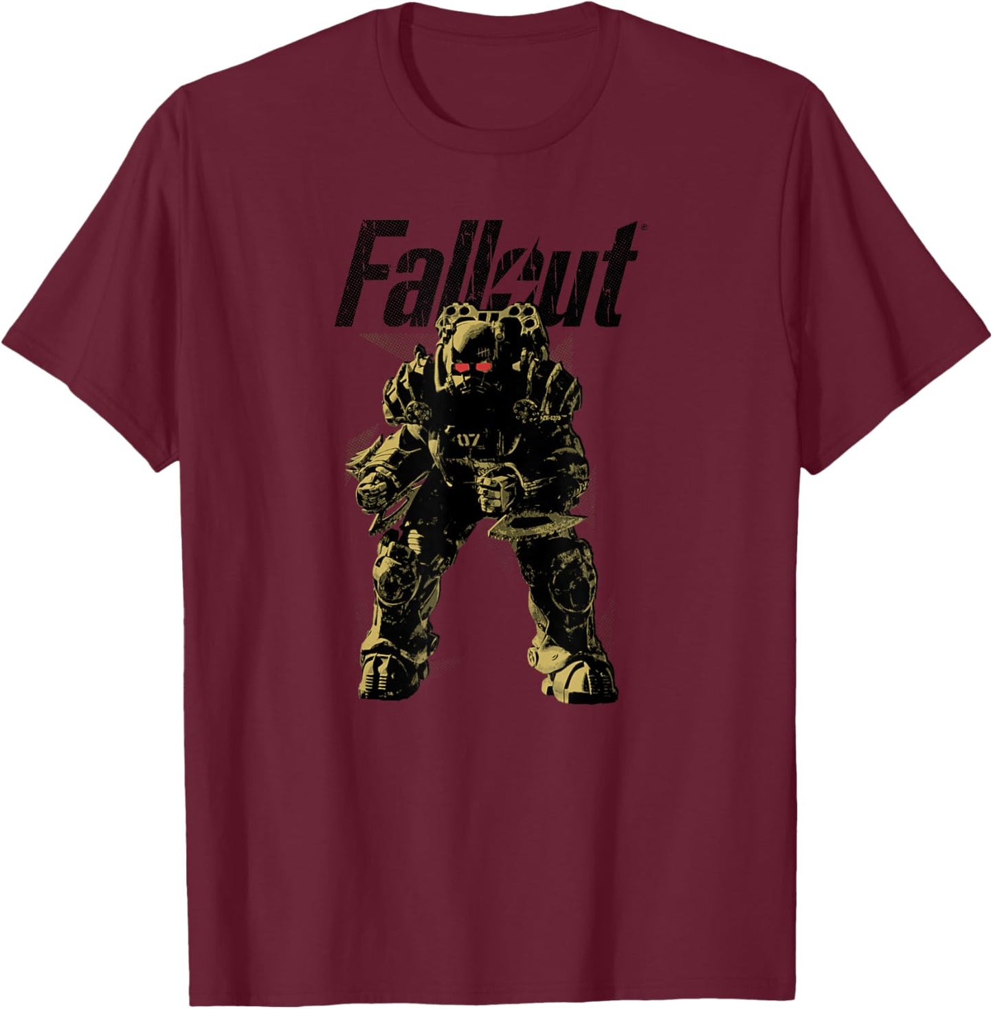 Fallout - Powerful Armor T-Shirt - T-Shirt | Maroon