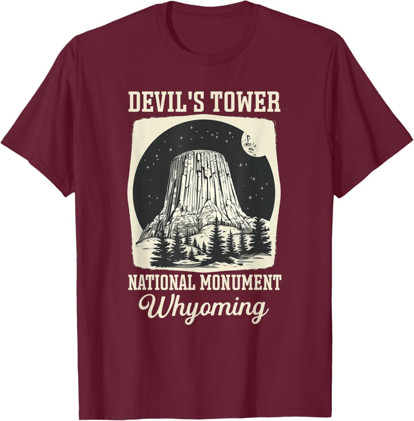 Devils Tower - Devils Tower T-Shirt - T-Shirt | Maroon