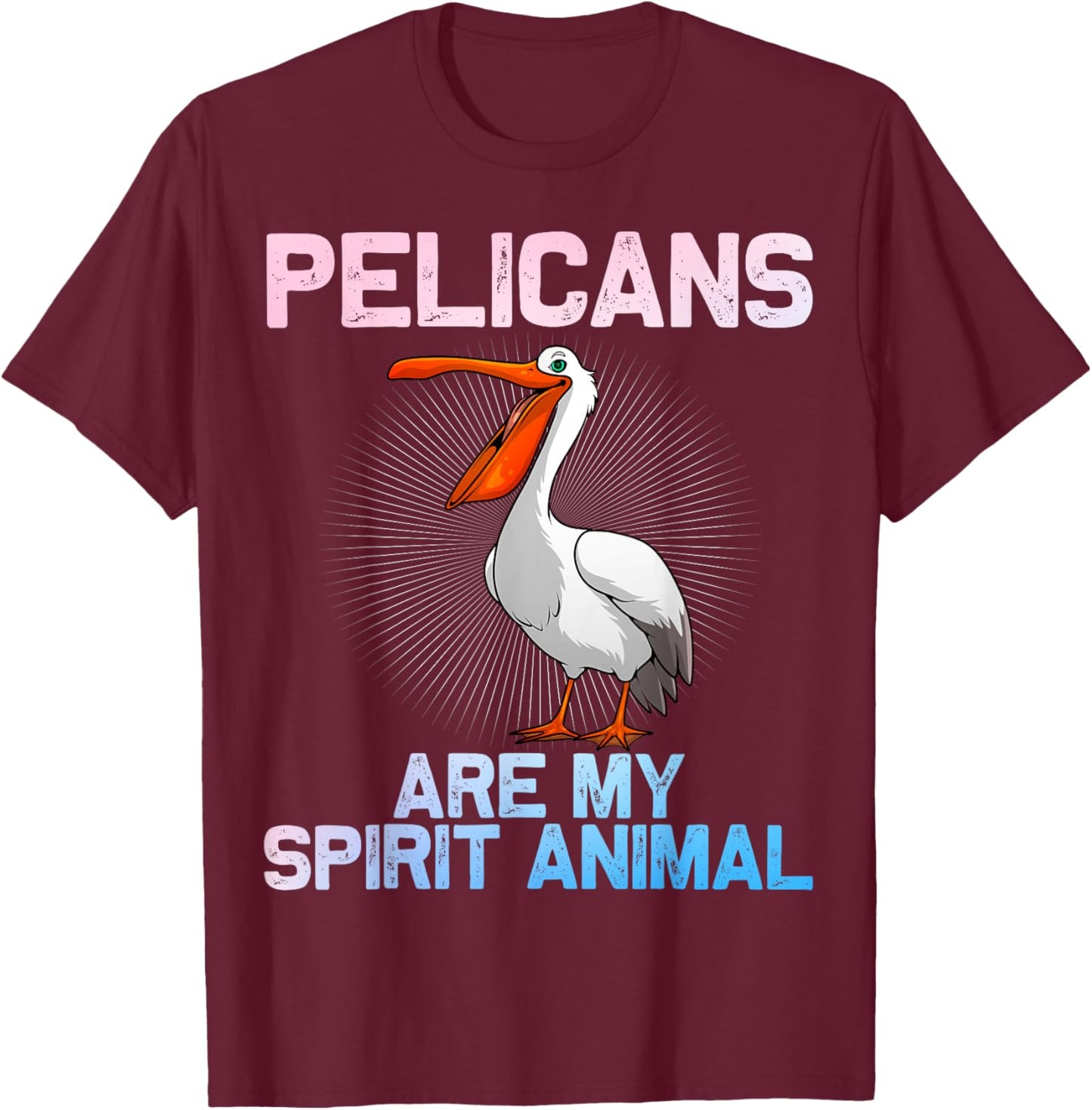Cool Pelican Design Women Kids Pelican Bird Pelican T-Shirt - T-Shirt | Maroon