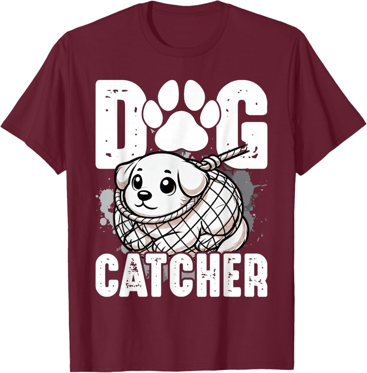 Dog Catcher Matching Costume T-Shirt - T-Shirt | Maroon