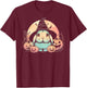 Halloween Witch Rabbit Spooky Holland Lop with Pumpkins Moon T-Shirt - T-Shirt | Maroon
