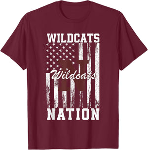Newark Wildcats Logo Nation HS T-Shirt - T-Shirt | Maroon